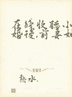 在线收听小说离婚后,前妻她悔不当初