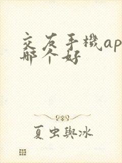 交友手机app哪个好