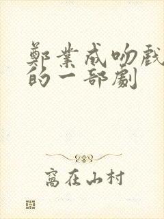 郑业成吻戏最多的一部剧