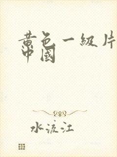 黄色一级片特黄中国