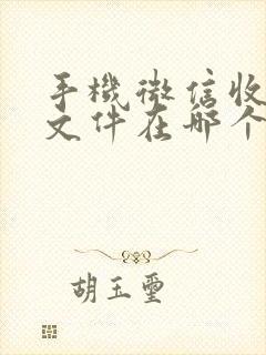 手机微信收到的文件在哪个目录