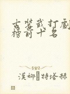 古装武打剧排行榜前十名