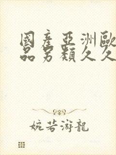 国产亚洲欧美精品另类久久