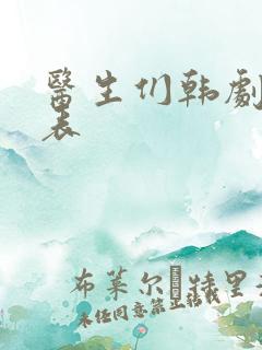 医生们韩剧演员表