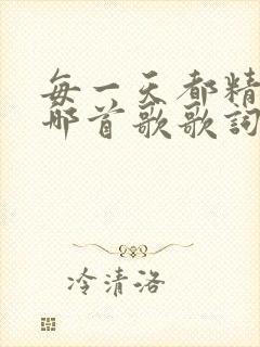 每一天都精彩是哪首歌歌词