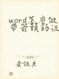 word怎么做带箭头的流程图