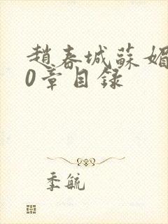 赵春城苏媚200章目录