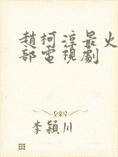 赵柯淳最火的5部电视剧