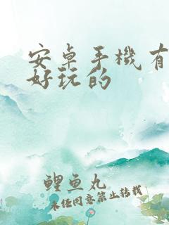 安卓手机有什么好玩的