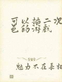 可以插二次元角色的游戏