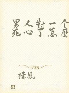 男人对一个女人死心了怎么挽回