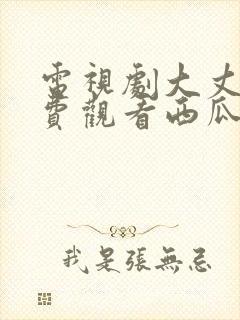 电视剧大丈夫免费观看西瓜