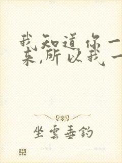 我知道你一定会来,所以我一直在等