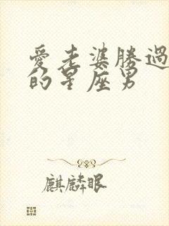 爱老婆胜过一切的星座男