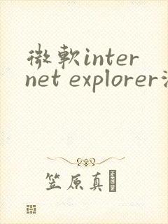 微软internet explorer浏览器
