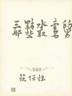 三点水旁的字有哪些取名男孩