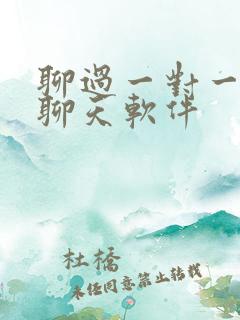 聊过一对一视频聊天软件