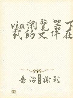 via浏览器下载的文件在哪