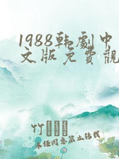 1988韩剧中文版免费观看全集