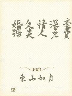 婚久情深豪门一号夫人免费阅读