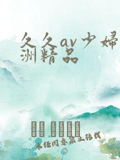 久久av少妇亚洲精品