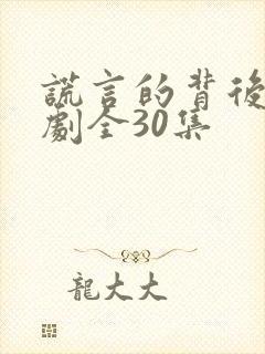 谎言的背后电视剧全30集