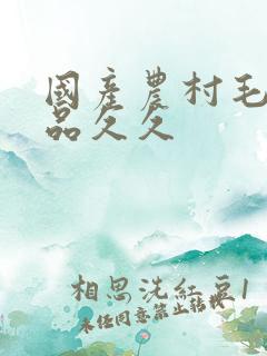 国产农村毛片精品久久