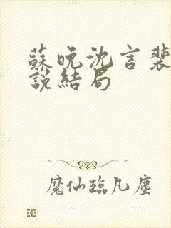 苏晚沈言裴哲小说结局