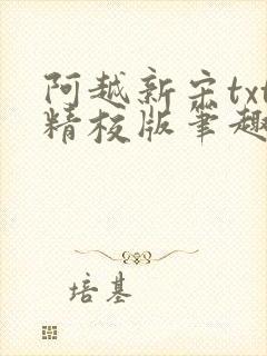 阿越新宋txt精校版笔趣阁