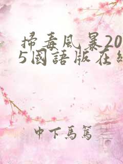 扫毒风暴2025国语版在线观看全集