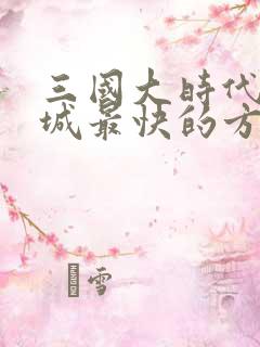 三国大时代4攻城最快的方法