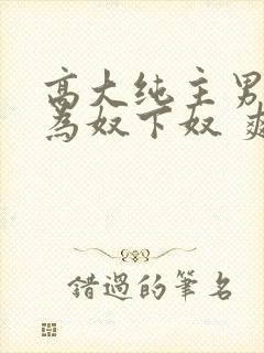 高大纯主男友沦为奴下奴 爽龙