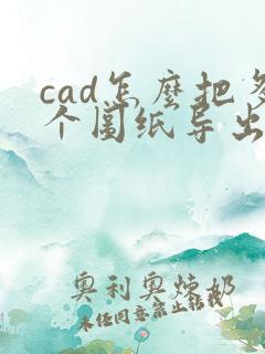 cad怎么把多个图纸导出成一个pdf