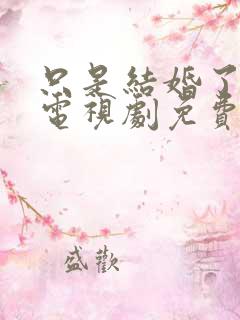 只是结婚了而已电视剧免费观看