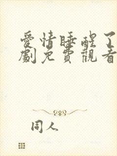 爱情睡醒了连续剧免费观看