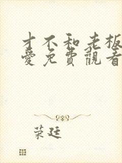 才不和老板谈恋爱免费观看