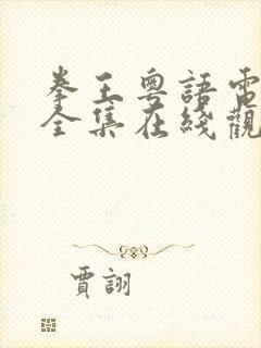 拳王粤语电视剧全集在线观看