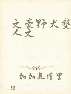 文豪野犬双黑同人文