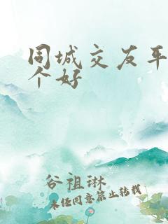 同城交友平台那个好