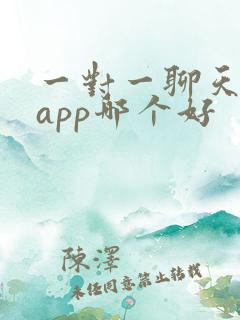一对一聊天交友app哪个好