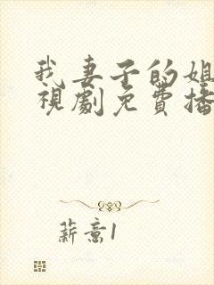 我妻子的姐姐电视剧免费播放