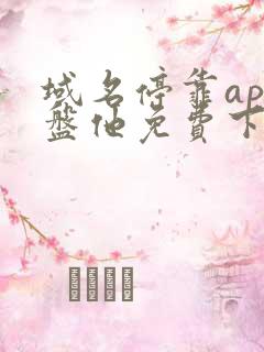 域名停靠app盘他免费下载破解2025