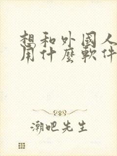 想和外国人聊天用什么软件