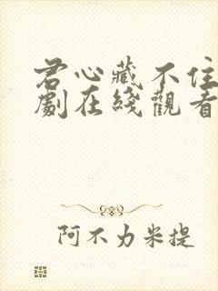 君心藏不住电视剧在线观看全集免费