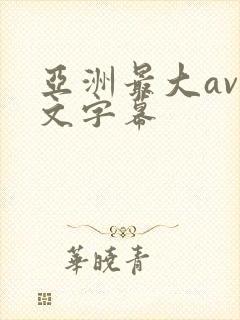 亚洲最大av中文字幕