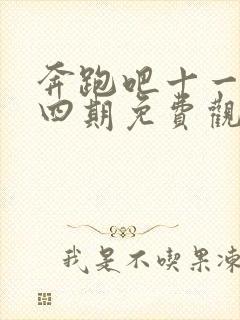 奔跑吧十一季第四期免费观看