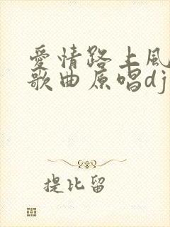 爱情路上风雨多歌曲原唱dj