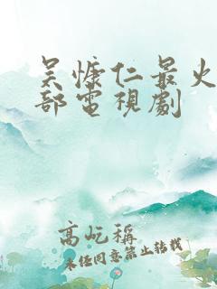 吴慷仁最火的5部电视剧