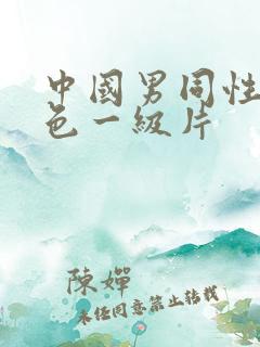 中国男同性恋黄色一级片