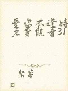 爱你不逢时短剧免费观看31集播放